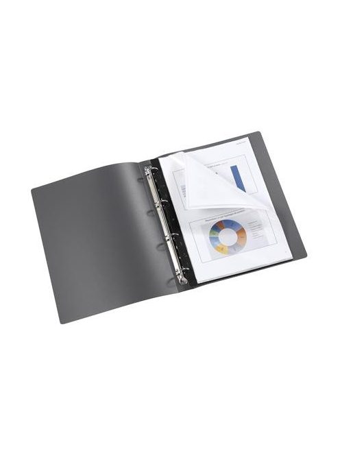 VIQUEL Bemutatómappa, lefűzhető, 20 zsebes, A4, VIQUEL, "Essentiel", fekete