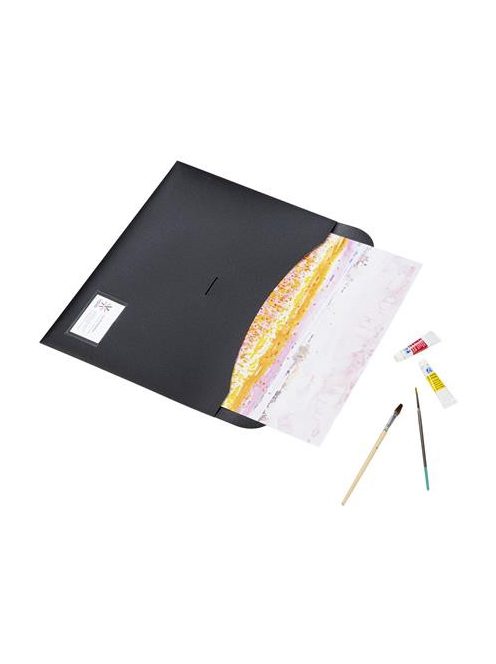 VIQUEL Irattartó tasak, A3, PP, bújtatós záródás, VIQUEL "Creativ Gallery", fekete