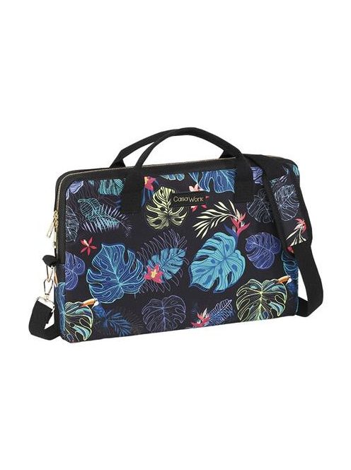 VIQUEL Notebook táska, 15", VIQUEL CASAWORK "Tropical", fekete-kék