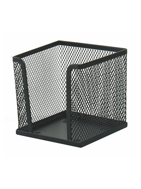 VICTORIA OFFICE Kockatömbtartó, fémhálós, VICTORIA OFFICE, fekete