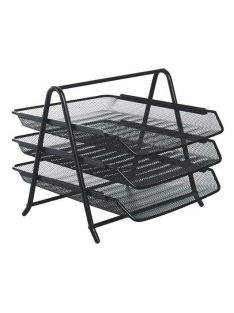   VICTORIA OFFICE Irattálca, fémhálós, 3 részes, VICTORIA OFFICE, fekete