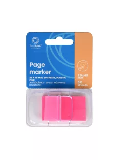 Jelölőcímke 25x45mm, 50lap, műanyag Bluering® pink