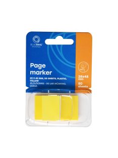 Jelölőcímke 25x45mm, 50lap, műanyag Bluering® sárga