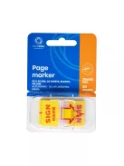 Jelölőcímke 25x45mm, 50lap, műanyag Bluering® aláírás ikon sárga