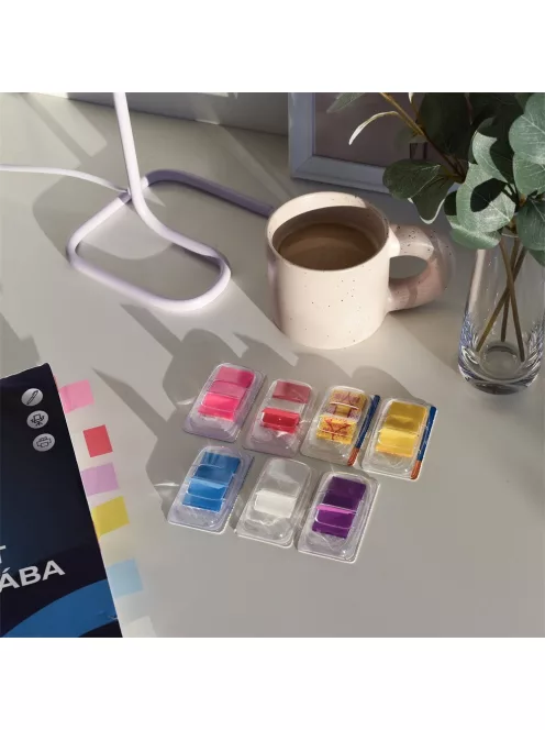 Jelölőcímke 25x45mm, 50lap, műanyag Bluering® aláírás ikon sárga