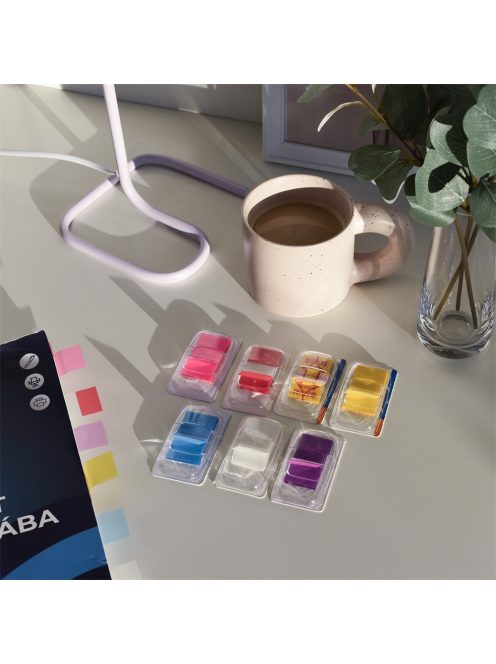 Jelölőcímke 25x45mm, 50lap, műanyag Bluering® sárga