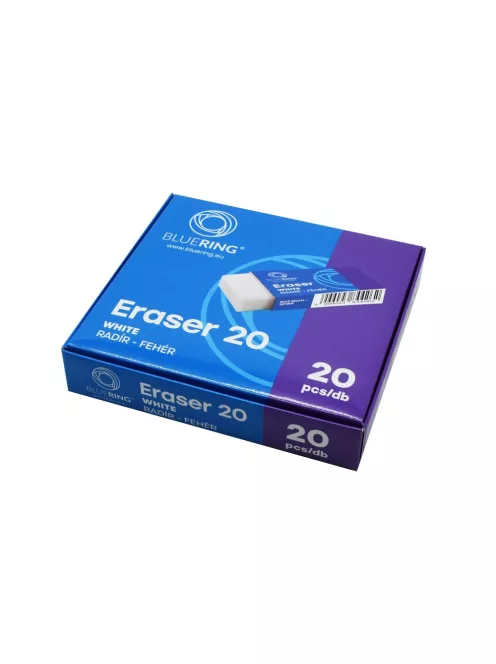 Radír 20-as fehér szögletes papír tokban Bluering®