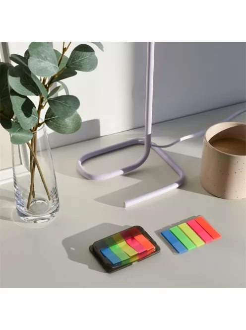 Jelölőcímke 12x45mm, 5x25lap, műanyag 5szín/bliszter, adagolón Bluering®