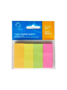   Jelölőcímke 20x50mm, 4x40lap, papír, vegyes neon színek Bluering®
