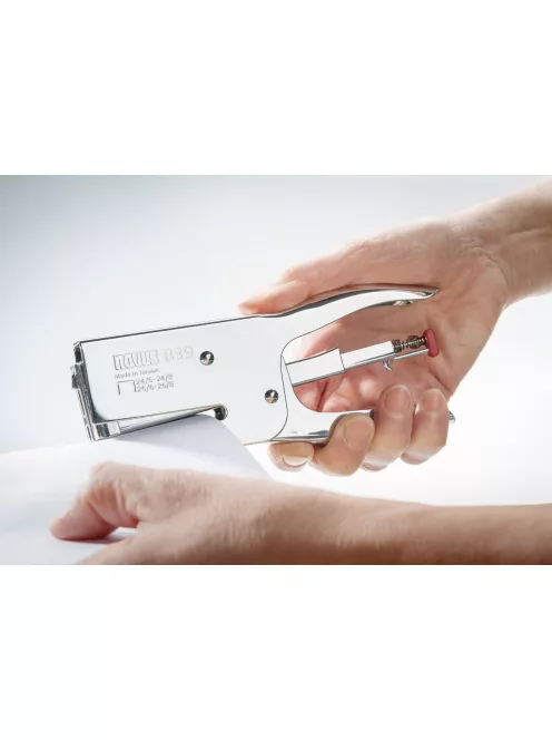 Tűzőgép kalauz B 39, 50 lap 24-26/6-8 SUPER, fémes, krómozott