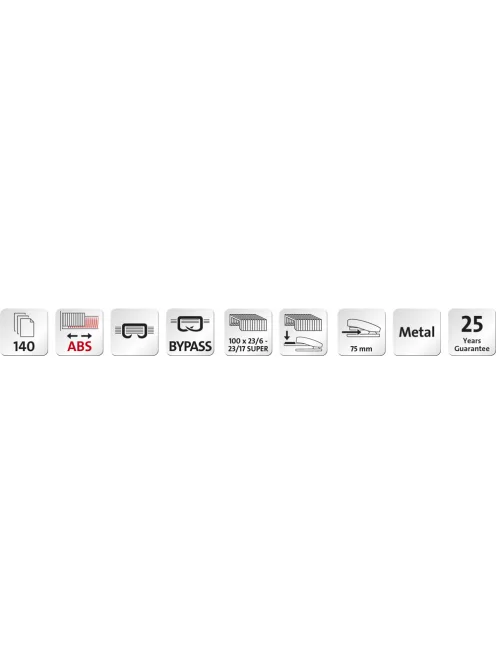 Tűzőgép B 50, 140 lap, 23/6-17 SUPER, szürke