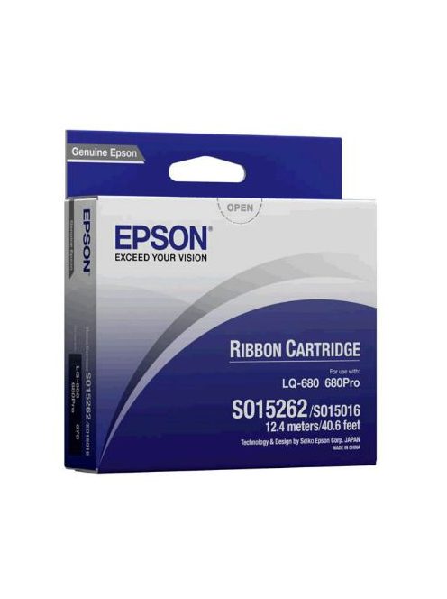 EPSON S015262 Festékszalag LQ 670, 680, 860 nyomtatókhoz, EPSON, fekete