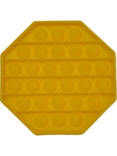 Pop it játék, 12x12cm, nyolcszög alakú, sárga