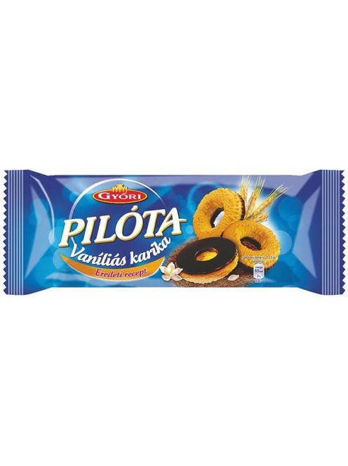 GYŐRI Vaníliás karika, 150 g, GYŐRI " Pilóta", étcsokoládés