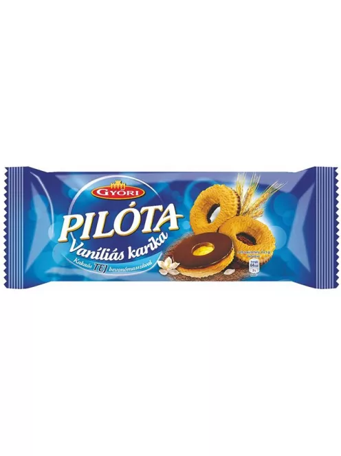 GYŐRI Vaníliás karika, 150 g, GYŐRI "Pilóta", tejcsokoládés
