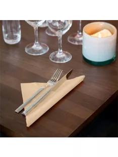   TORK Szalvéta, 1/4 hajtogatott, 2 rétegű, 33x33 cm, Advanced, TORK "Lunch", homokszín