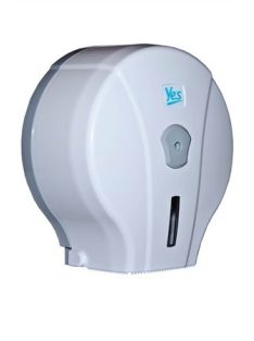 Toalettpapír adagoló, 26x24x13 cm, "Yes", fehér