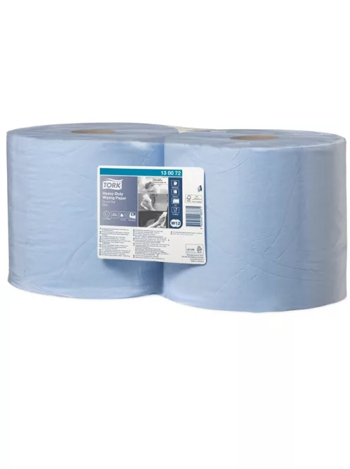 TORK Törlőpapír, tekercses, 26,2 cm átmérő, W2 rendszer, 2 rétegű, TORK "Nagy teljesítményű", kék