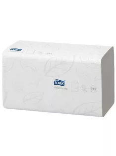   TORK Kéztörlő, Z hajtás, 2 rétegű, 250 lap, H3 rendszer, Advanced, TORK "Singlefold", fehér