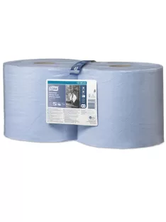   TORK Törlőpapír, tekercses, 26,2 cm átmérő, W2 rendszer, 3 rétegű, TORK "Ipari nagy teljesítményű", kék