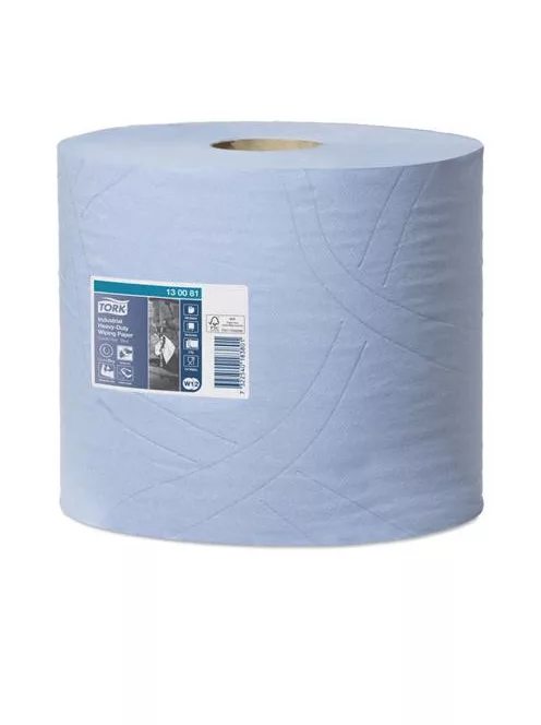 TORK Törlőpapír, tekercses, 26,2 cm átmérő, W2 rendszer, 3 rétegű, TORK "Ipari nagy teljesítményű", kék