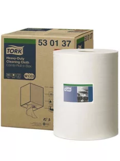   TORK Tisztítókendő, tekercses, nagy teljesítményű, W2 rendszer, 1 rétegű, TORK, fehér