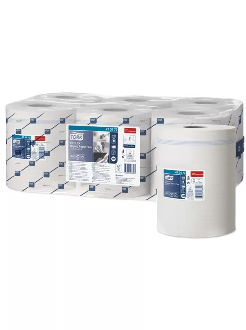 TORK Törlőpapír, tekercses, 18,5 cm átmérő, M4 rendszer, 2 rétegű, Advanced, TORK "Reflex plusz", fehér