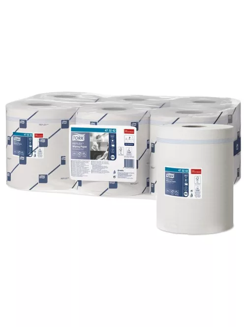 TORK Törlőpapír, tekercses, 19, 5 cm átmérő, M4 rendszer, 1 rétegű, Advanced, TORK "Reflex", fehér