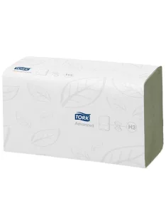   TORK Kéztörlő, Z hajtás, 2 rétegű, 250 lap, H3 rendszer, Advanced, TORK "Singlefold", zöld