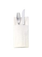 TORK Szalvéta, 1/8 hajtogatott, 3 rétegű, 39x40 cm, TORK "Soft Bon Appetit Cutlery Pocket", decor