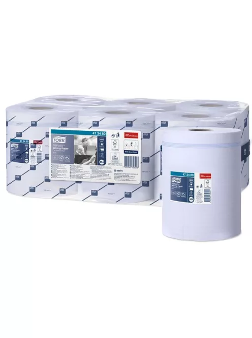 TORK Törlőpapír, tekercses, 18,5 cm átmérő, M4 rendszer, 1 rétegű, Advanced, TORK " Reflex", kék