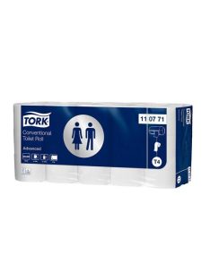   TORK Toalettpapír, T4 rendszer, 2 rétegű, 12,5 cm átmérő, Advanced, TORK, fehér