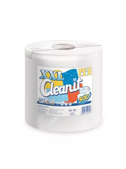 LUCART Törlőkendő, tekercses, univerzális, 2 rétegű, LUCART "CLEANIT XXL 500", fehér