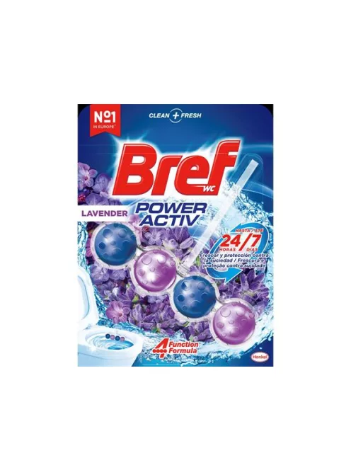 BREF WC illatosító golyók, 50 g, BREF "Power Aktiv", levendula