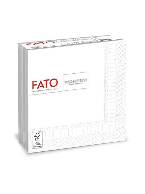 FATO Szalvéta, 1/4 hajtogatott, 33x33 cm, FATO "Smart Table", fehér