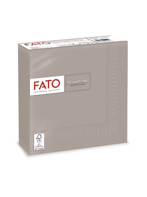 FATO Szalvéta, 1/4 hajtogatott, 33x33 cm, FATO "Smart Table", galambszürke