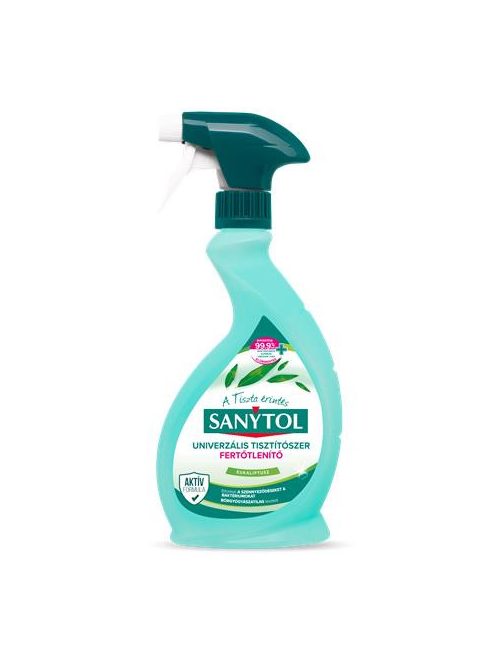 SANYTOL Általános tisztító- és fertőtlenítő spray, 500 ml, SANYTOL, eukaliptusz