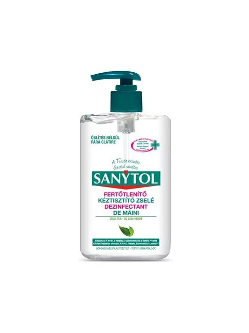 SANYTOL Kézfertőtlenítő gél, pumpás, 250 ml, SANYTOL