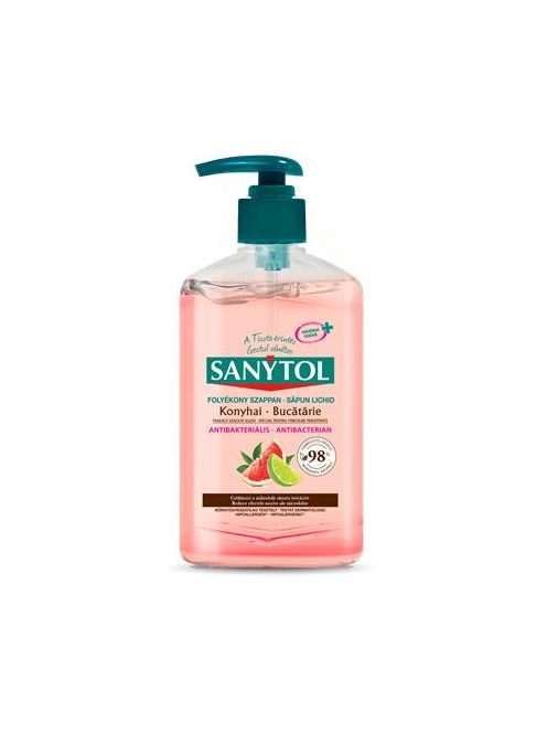 SANYTOL Antibakteriális folyékony szappan, 250 ml, SANYTOL "Konyhai"