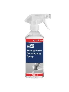   TORK Tisztító és felületfertőtlenítő spray, kétfunkciós szórófejjel, 500 ml, TORK, illatmentes