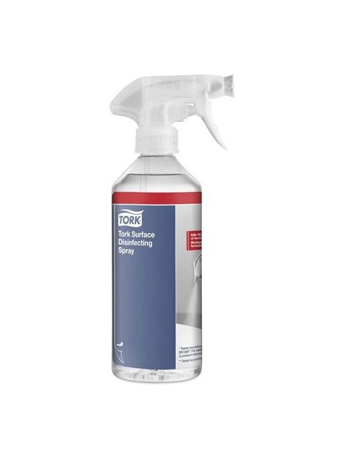 TORK Felületfertőtlenítő spray, kétfunkciós szórófejjel, 500 ml, TORK, illatmentes