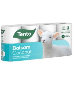   TENTO Toalettpapír, 3 rétegű, kistekercses, 8 tekercs, TENTO "Balsam Coconut", fehér