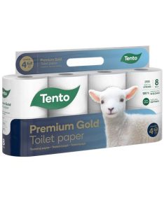  TENTO Toalettpapír, 4 rétegű, kistekercses, 8 tekercs, TENTO "Prémium Gold", fehér