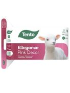 TENTO Toalettpapír, 3 rétegű, kistekercses, 16 tekercs, TENTO "Ellegance Pink Decor", fehér