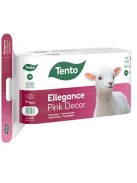 TENTO Toalettpapír, 3 rétegű, kistekercses, 16 tekercs, TENTO "Ellegance Pink Decor", fehér