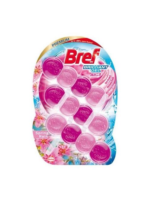 BREF WC-tisztítógél, 3x42 g, BREF "Brilliant gél", Spring Rain