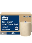 TORK Kéztörlő, tekercses, 2 rétegű, H1 rendszer, Advanced, TORK "Matic", natúr