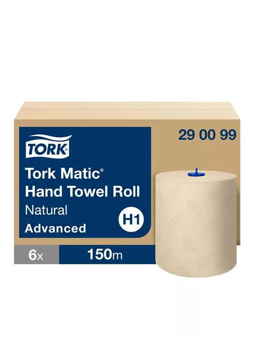 TORK Kéztörlő, tekercses, 2 rétegű, H1 rendszer, Advanced, TORK "Matic", natúr