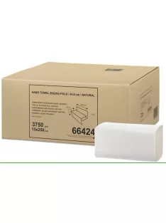   TORK Kéztörlő, Z hajtás, 2 rétegű, 250 lap, H3 rendszer, Universal, TORK "Singlefold", natúr