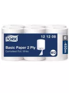 TORK Kéztörlő, tekercses, belsőmag-adagolás, 2 rétegű, M2 rendszer, Universal, TORK, fehér